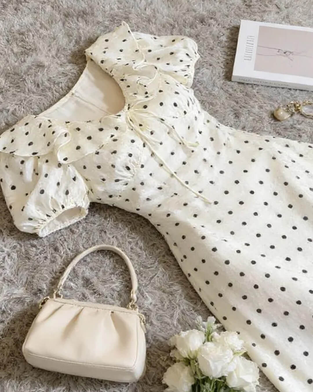 SOERA Bianca Polka Dot V-Neck Maxi Dress - Dresses - SOERA-749699-DEF-XS-97411 XS