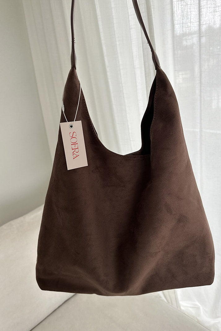 SOERA Jenna suede bag - Handbags - Soera-Jenna-Suede-Bag-Beige Beige