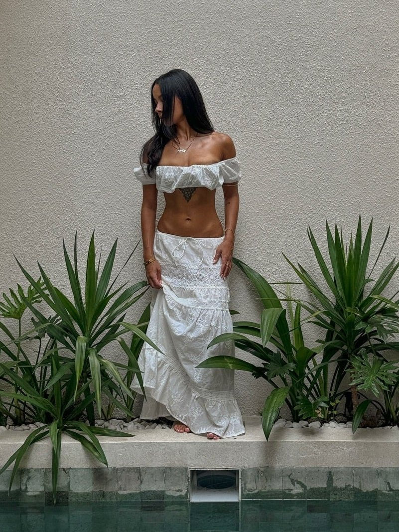 SOERA Margot Bohemian Crop Top Maxi Skirt Set - Matching Sets - Skirt L