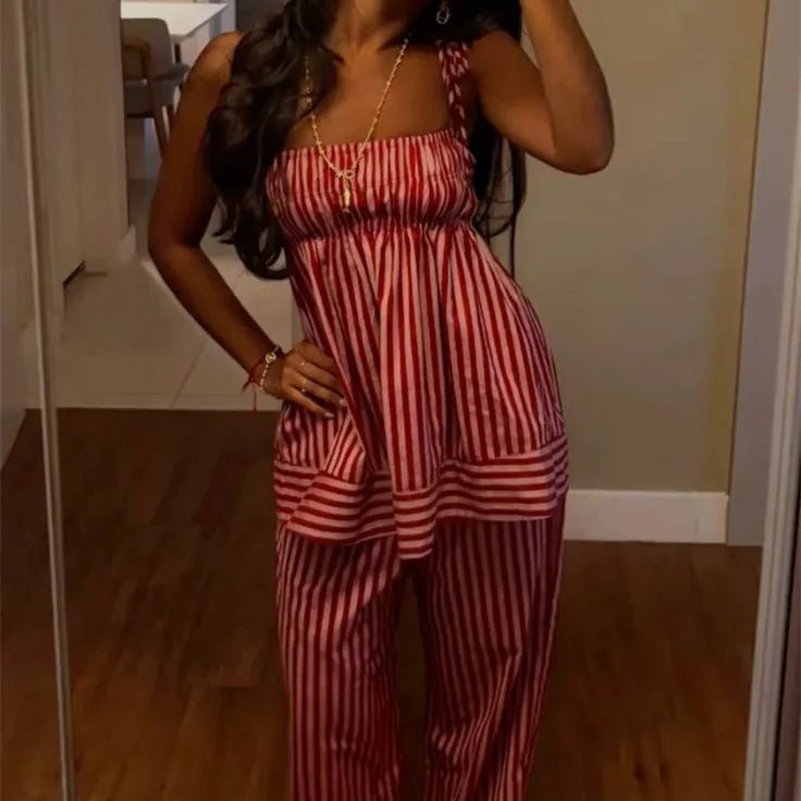 SOERA Aitani Striped Pajama Set - Pajama Set - SOERA-862019-L-OS-55203 L