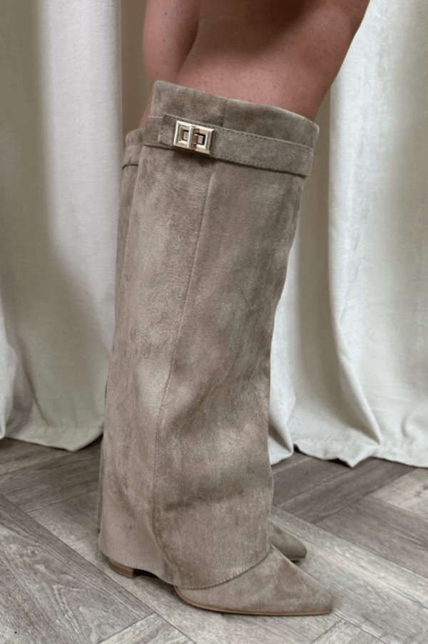 SOERA Kyla Suede Boots - Shoes - jO1758162480457701799 Taupe 36