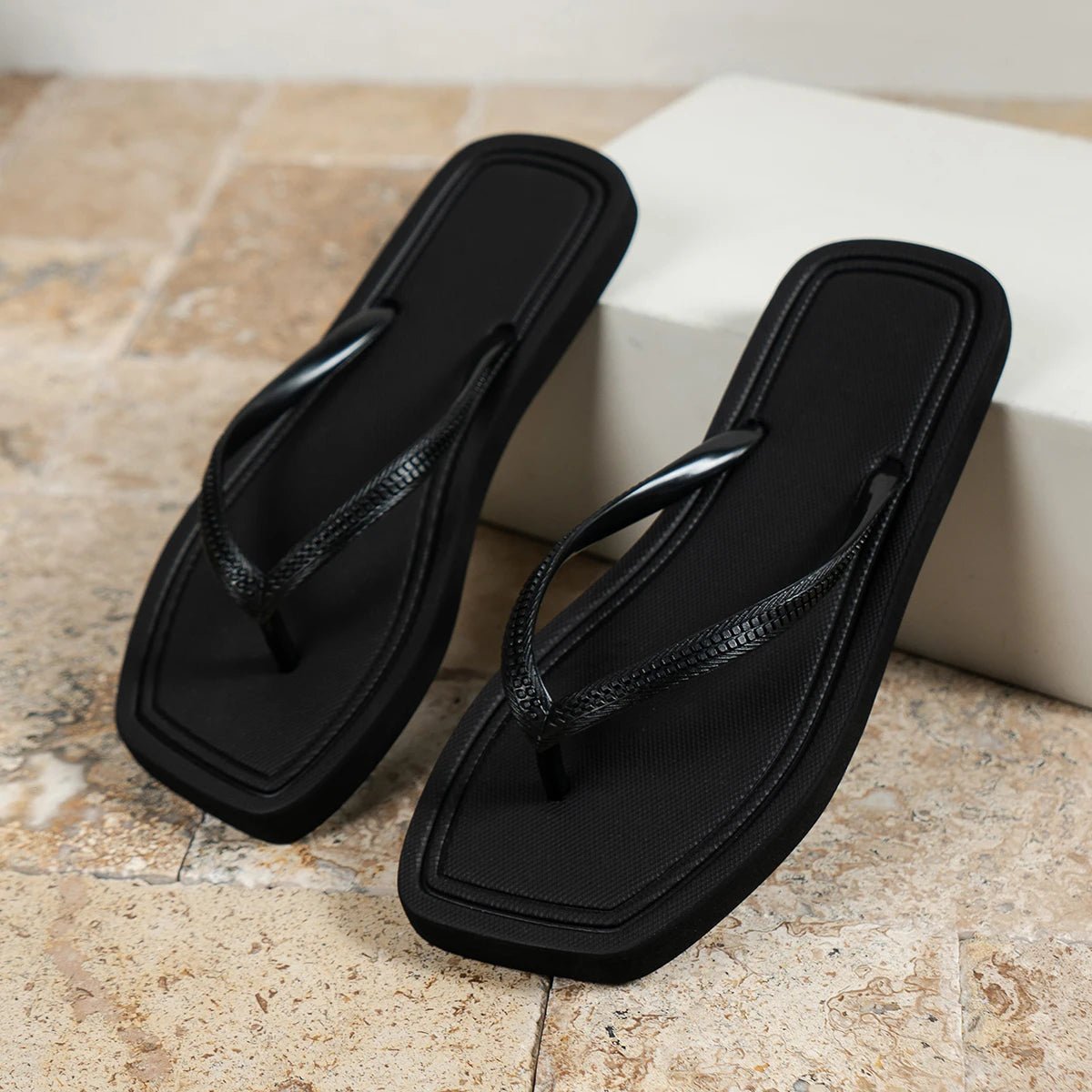 SOERA Maya Square Toe EVA Sandals - Shoes - SOERA-488259-BLA-36-49731 Black 36-37