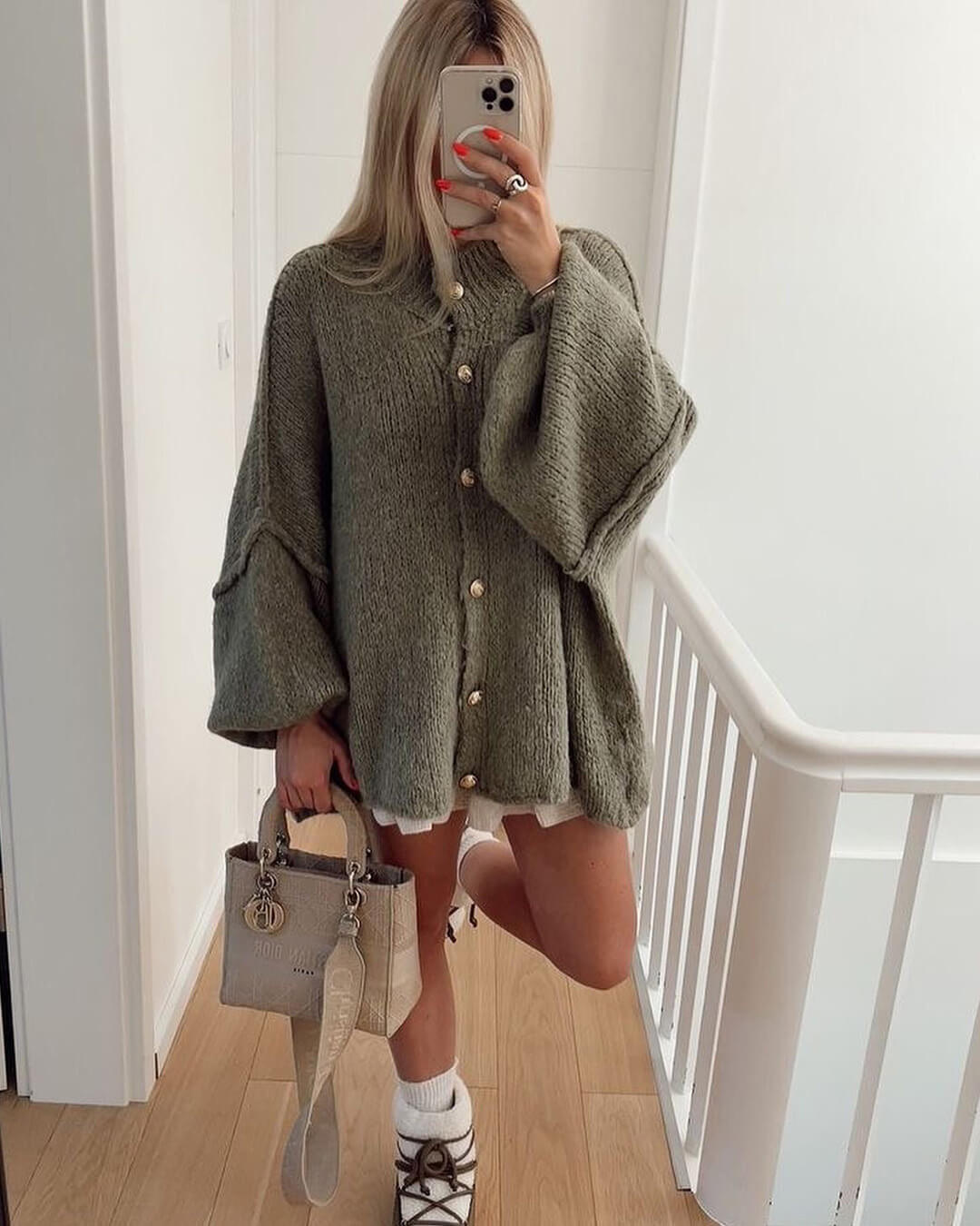SOERA Greta Long Cardigan - Sweaters & Cardigans - Army Green M