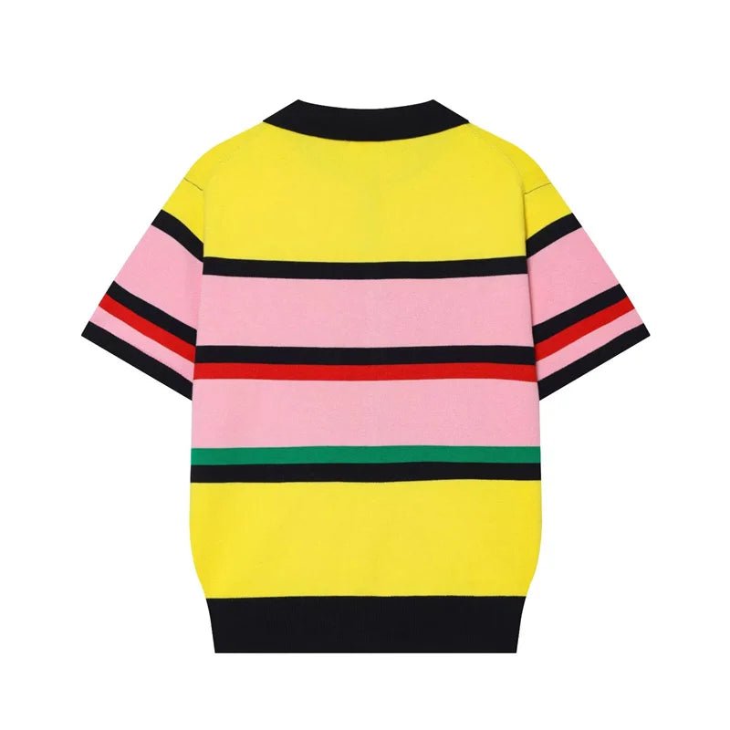 SOERA Claudia Colorblock Polo Knit Top - Top - SOERA-701315-AST-M-00387 M