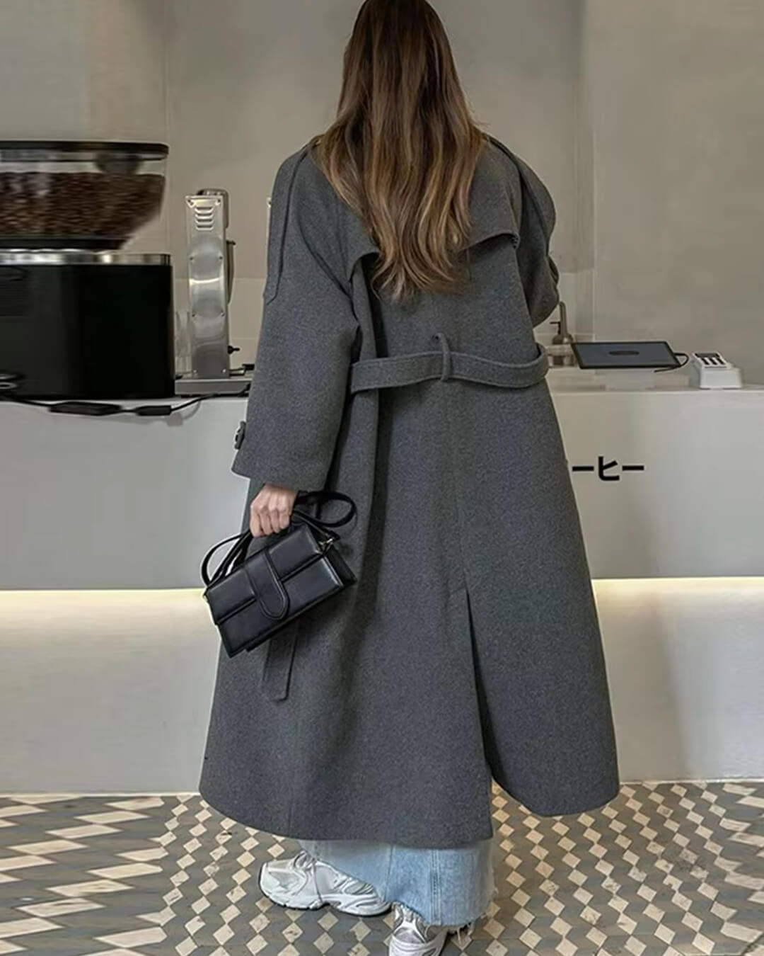 SOERA Alicia Gray Belted Long Coat - Women’s Coats & Jackets - 3256809626587176-;qm1763023160799156025 Dark Gray M