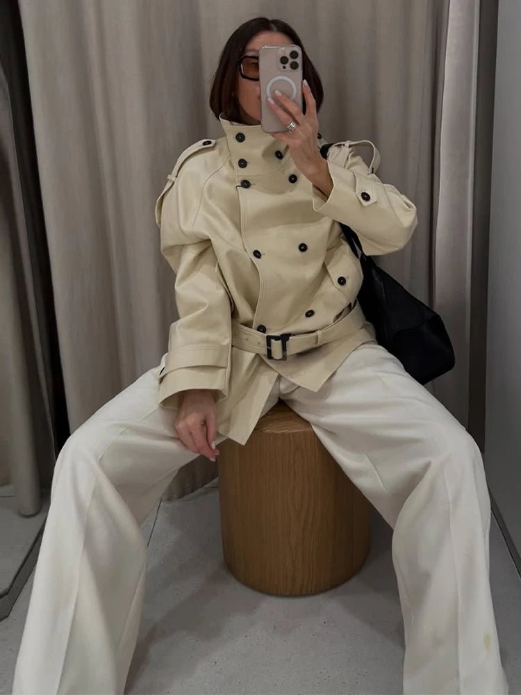 SOERA Amanda Stand Collar Trench Coat - Coat - SOERA-564867-B-M-86531 B M