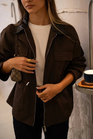 Sharmaine Slim Fit Faux Suede Jacket