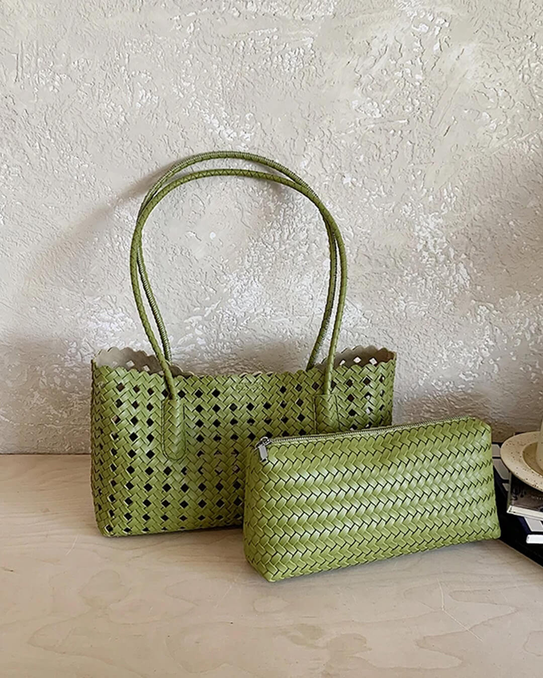 SOERA Briana Woven Straw Tote Bag - Bag - SOERA-681731-GRE-OS-28963 Green