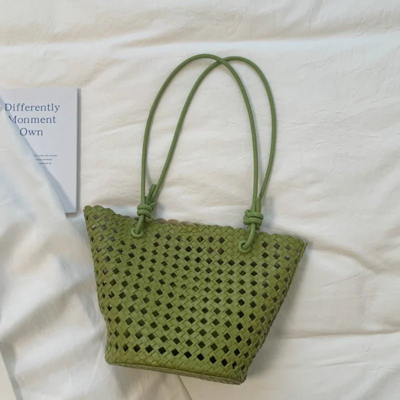 SOERA Matilde Woven Bucket Bag - Bag - SOERA-140483-GRE-OS-67363 Green