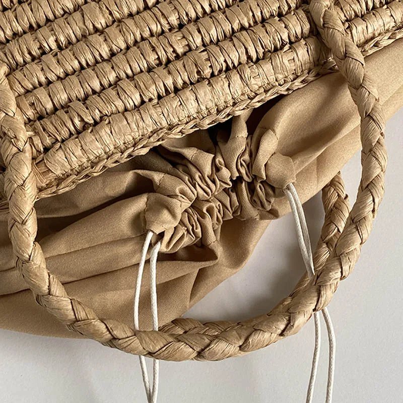 SOERA Olivia Hand-Woven Straw Tote Bag - Bag - SOERA-569603-KHA-OS-90915 Brown