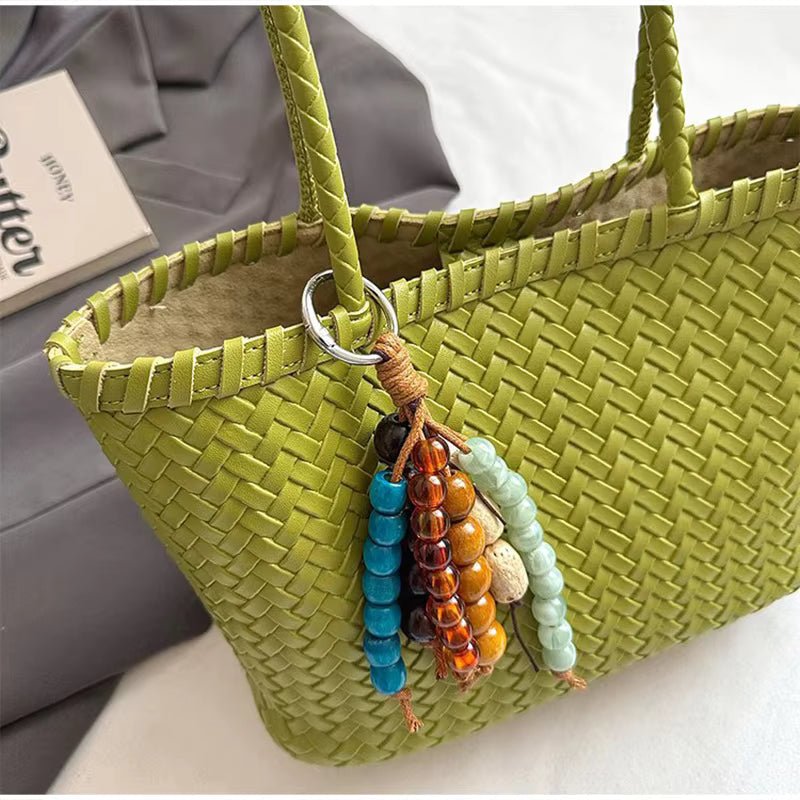 SOERA Emma Straw Woven Tote Bag - Bag -  Green
