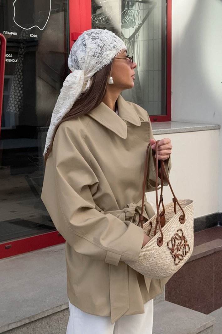 SOERA Joanna Belted Wrap Trench Coat - Coat - SOERA-651587-KHA-M-99907 M