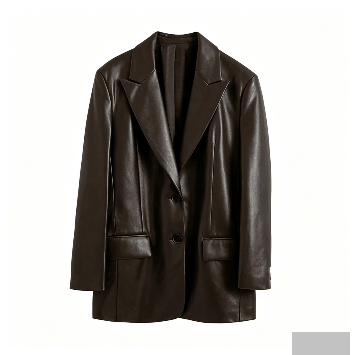 SOERA Nia Faux Leather Blazer - Coats & Jackets -  Brown S