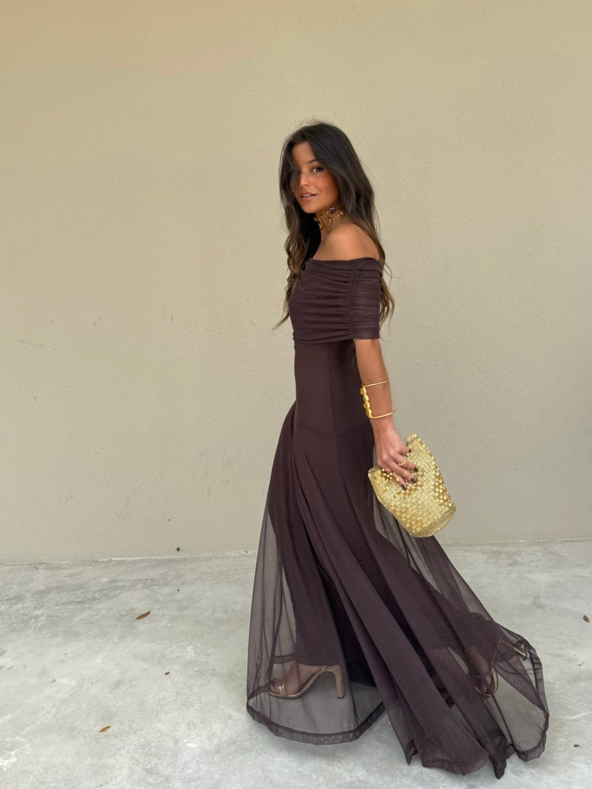 Daniella Mesh Maxi Dress