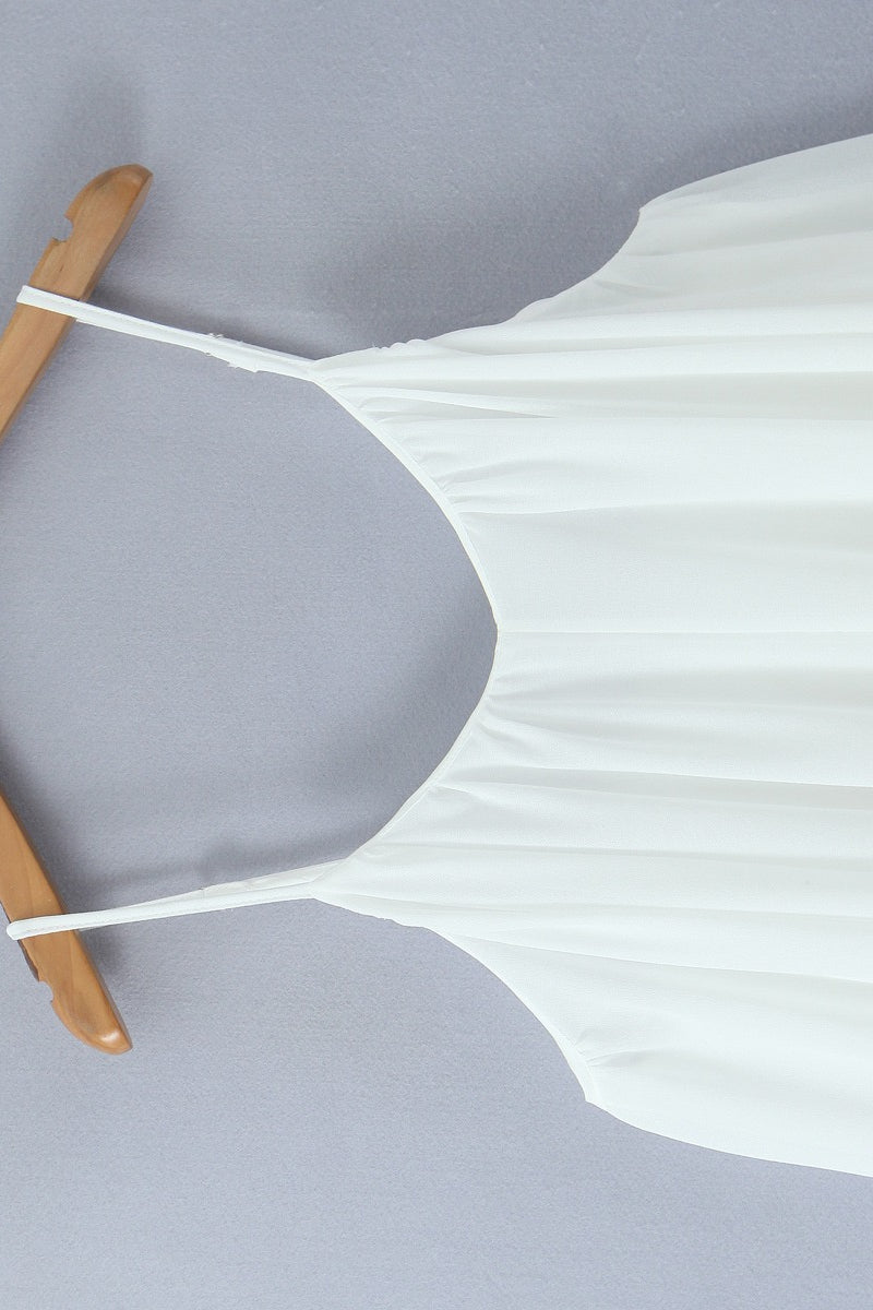 SOERA Lavinia Spaghetti Strap Flowy Mini Dress - Dresses - DWOD5-VN491001 White S