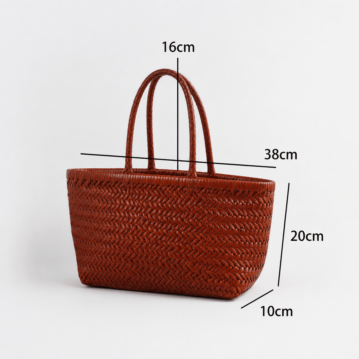 SOERA Anais Handwoven Leather Tote Bag - Handbags - SOERA-621891-BRO-OS-43299 Brown