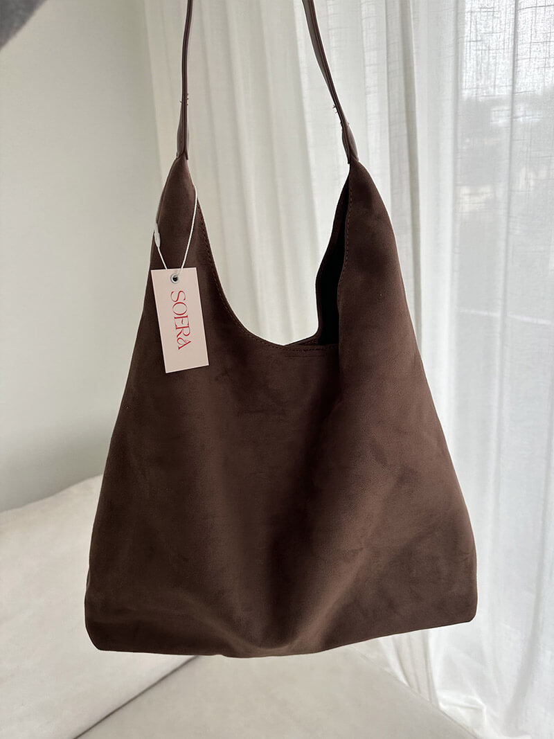 SOERA Jenna suede bag - Handbags - Soera-Jenna-Suede-Bag-Beige Beige