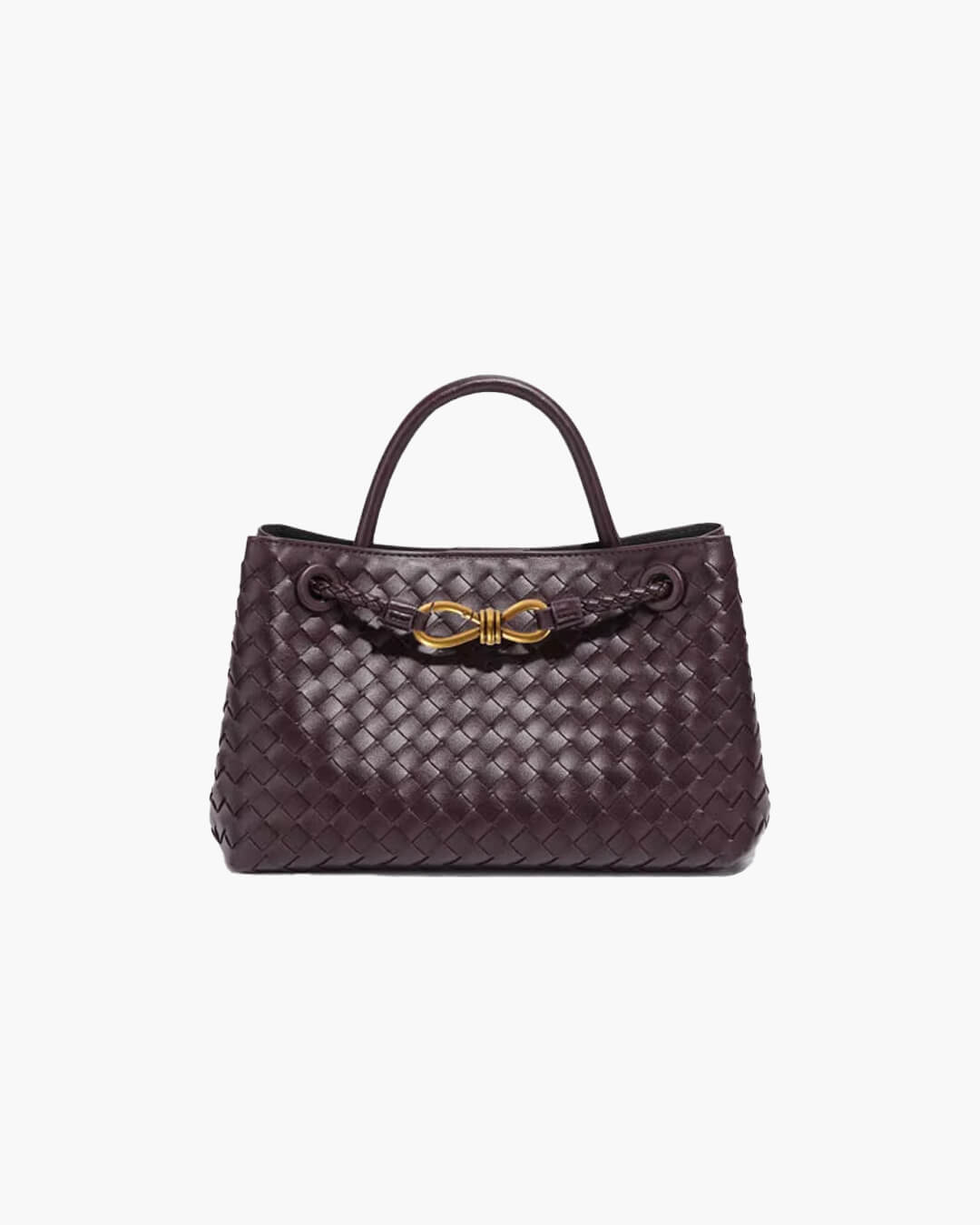 SOERA Lucia Vegan Leather Woven Bag Small - Handbags -  Burgundy Regular