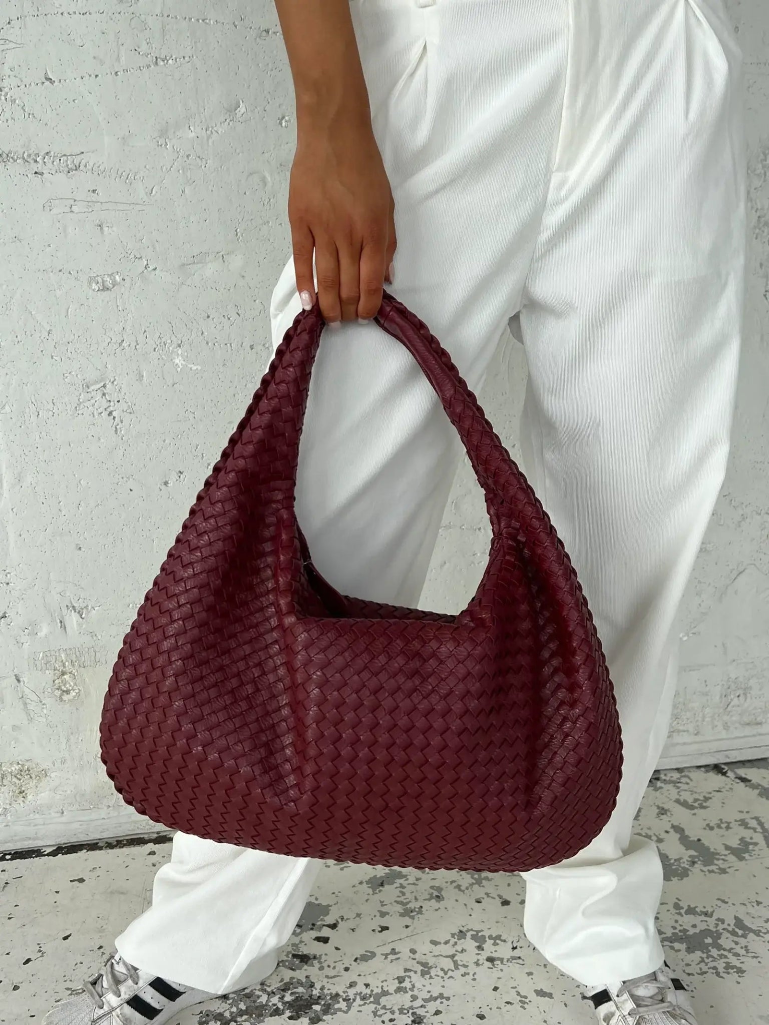 SOERA Woven bag XL - Handbags - DBAD2-QL367007 darkbrown