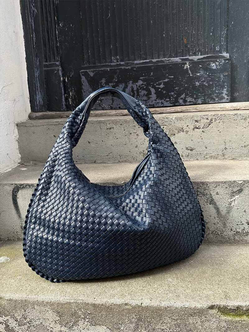 SOERA Woven bag XL - Handbags - DBAD2-QL367007 darkbrown
