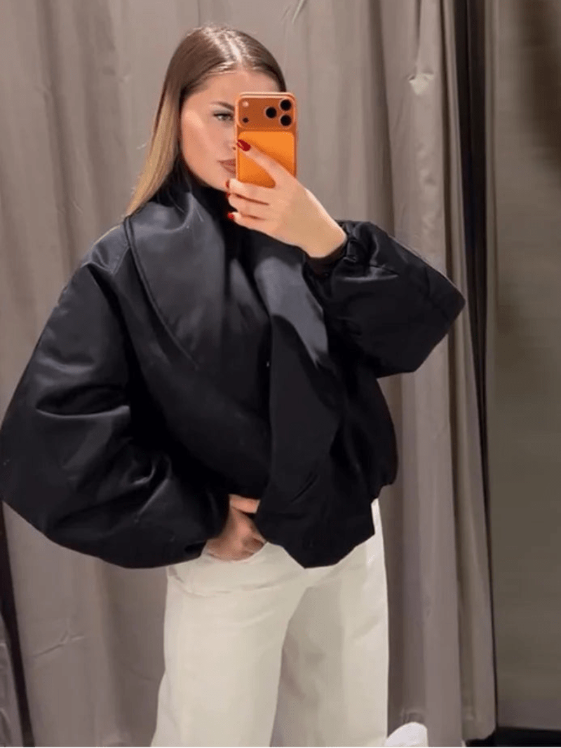 SOERA Carmen Oversized Bomber Jacket - Jacket - SOERA-768579-BLA-S-24931 Black S