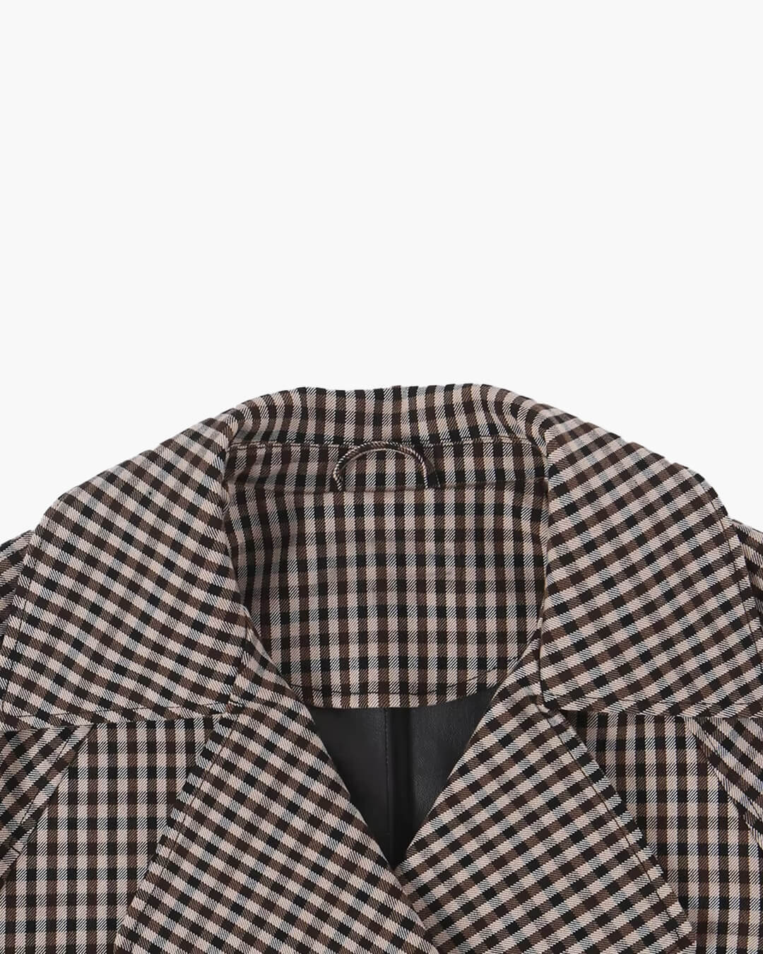 SOERA Helena Drawstring Gingham Short Trench - Jacket - SOERA-913603-GIN-XS-25987 Beige XS