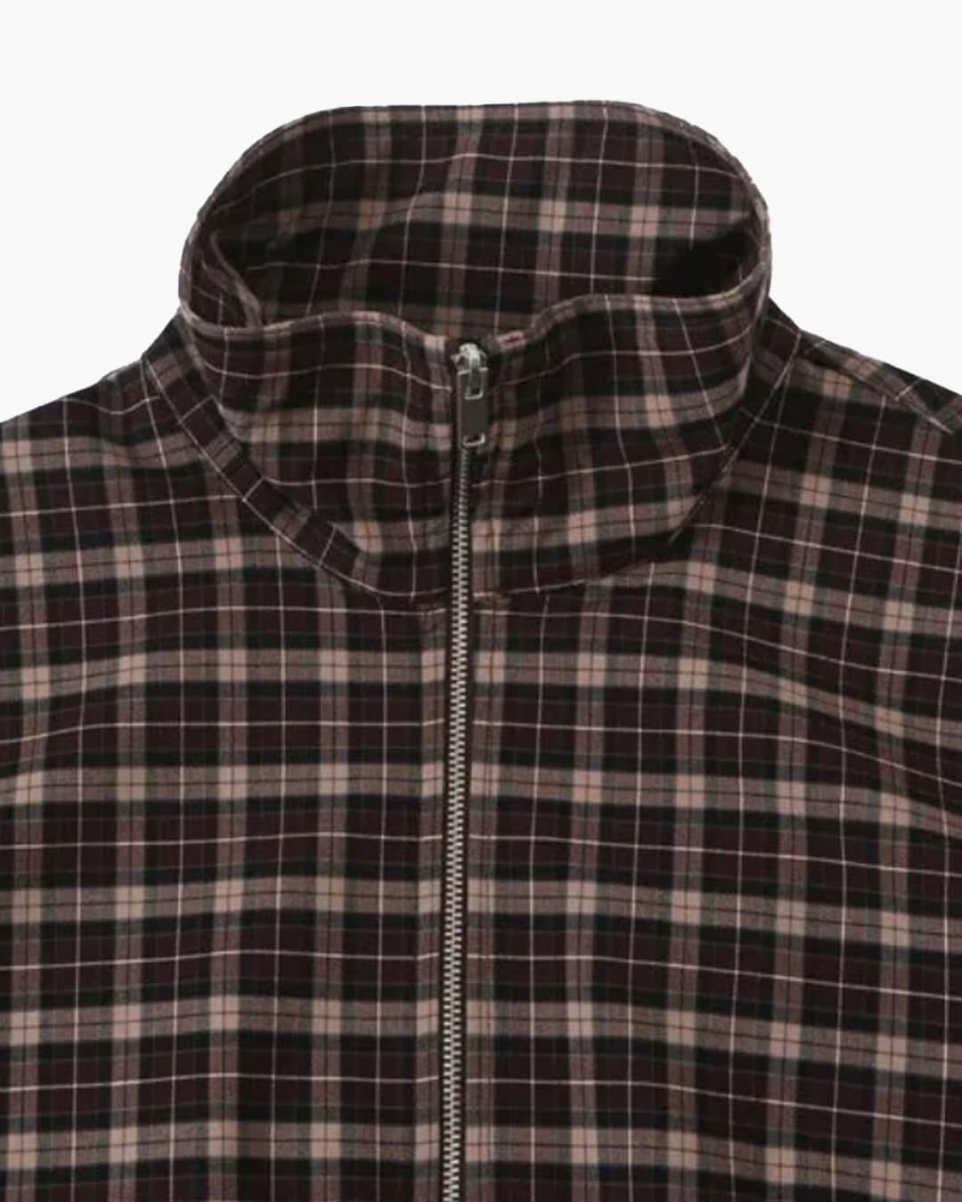 SOERA Rose High Collar Checked Zip Jacket - Jacket - SOERA-535939-PIC-L-71779 L