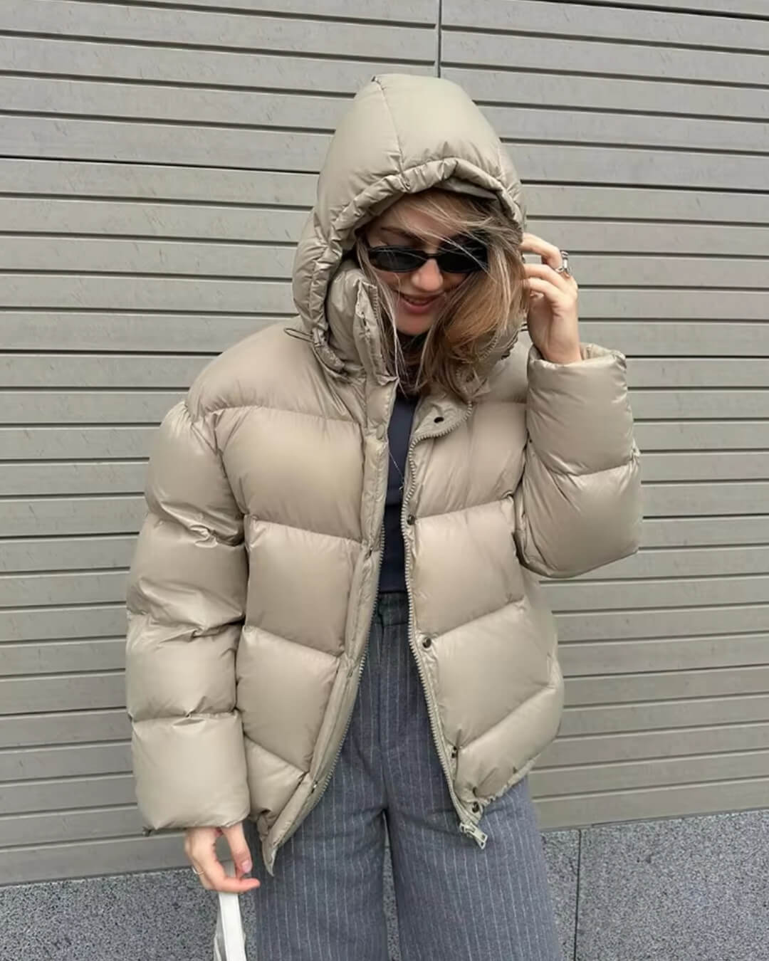 SOERA Alina Hooded Puffer Jacket - Jackets - 3256809559753038-;zz1764062902177860586 Creme S