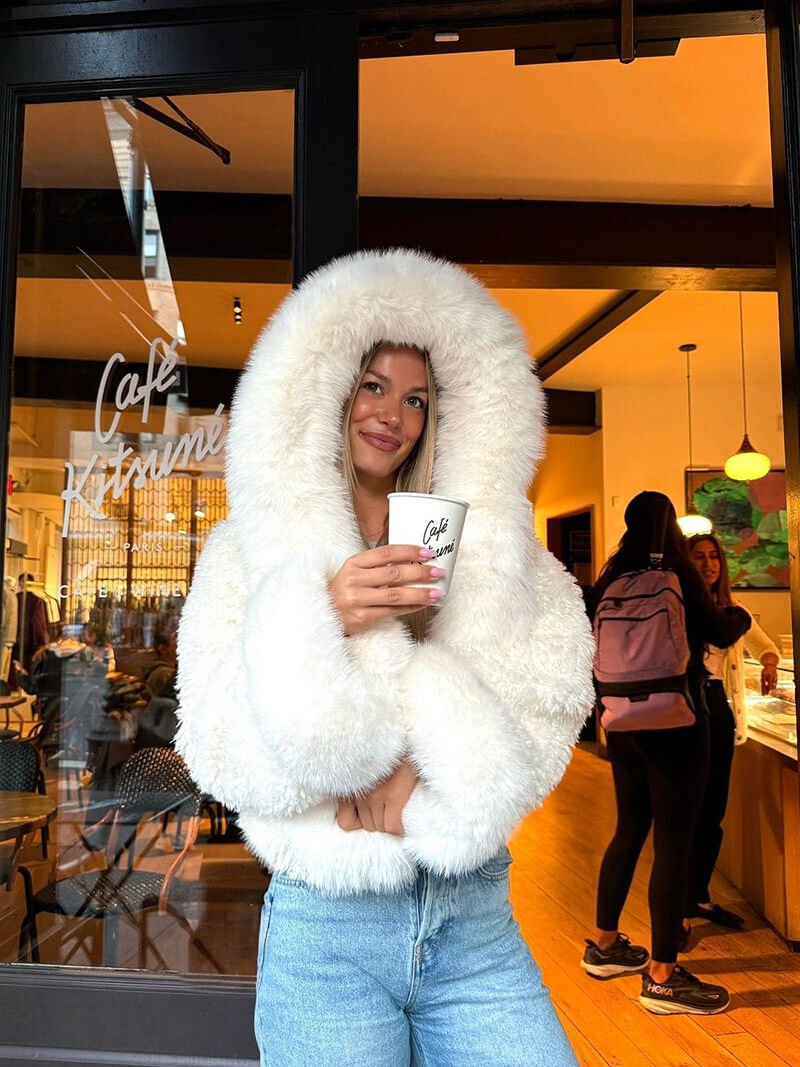 SOERA Henna Faux Fur Jacket - jackets -  White L
