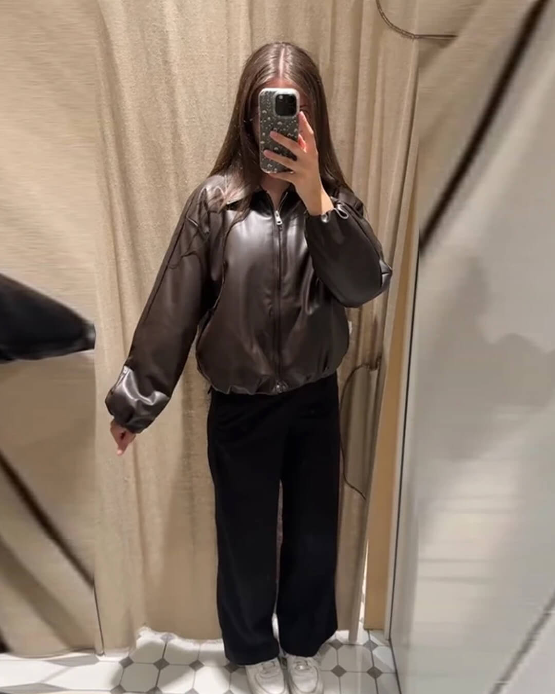 SOERA Jenny Faux Leather Bomber Jacket - Jackets - 1005009936813673-;Tn1765284569265948853 Coffee L