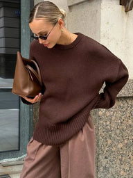 Georgette Ribbed Knit Sweater