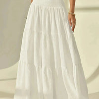 Calla Tiered Maxi Skirt Elastic Waist