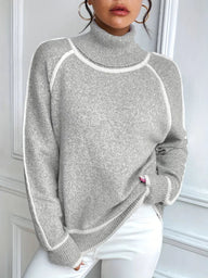 Juvy Contrasting Turtleneck Sweater